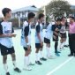 Rektor Unismuh Palu, Prof. Dr. H. Rajindra, SE., MM menyampaikan sambutan pada pembukaan Turnamen Futsal Piala Rektor Unismuh Palu 2023, Sabtu (21/1/2023) sore.