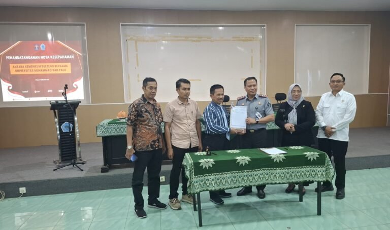 Kemenkum Sulteng dan Unismuh Palu Jalin Kerja Sama Strategis