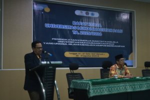 Rektor Unismuh Palu Amanatkan Lima Poin Utama pada Raker Tahun Akademik 2025/2026
