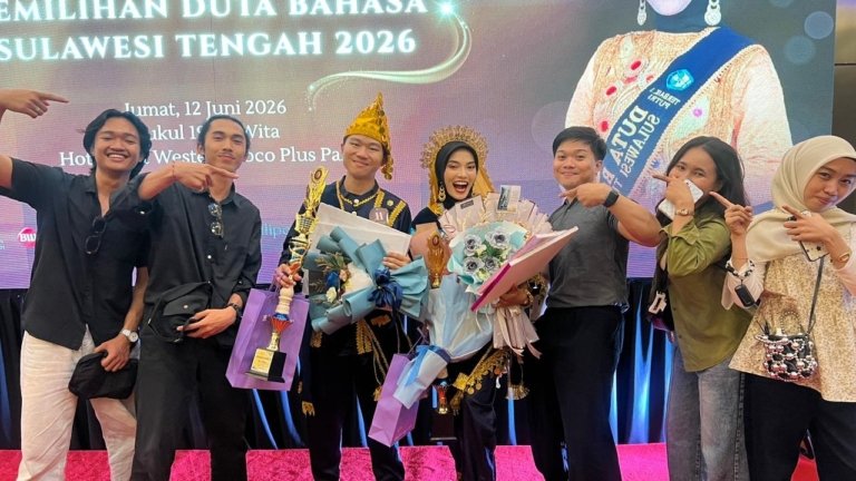 Zunia, Mahasiswi FEB Unismuh Palu Raih Juara I Duta Bahasa Sulawesi Tengah 2026