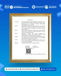 Prestasi Membanggakan, Prodi Sarjana Kehutanan Universitas Muhammadiyah Palu Sandang Akreditasi Unggul
